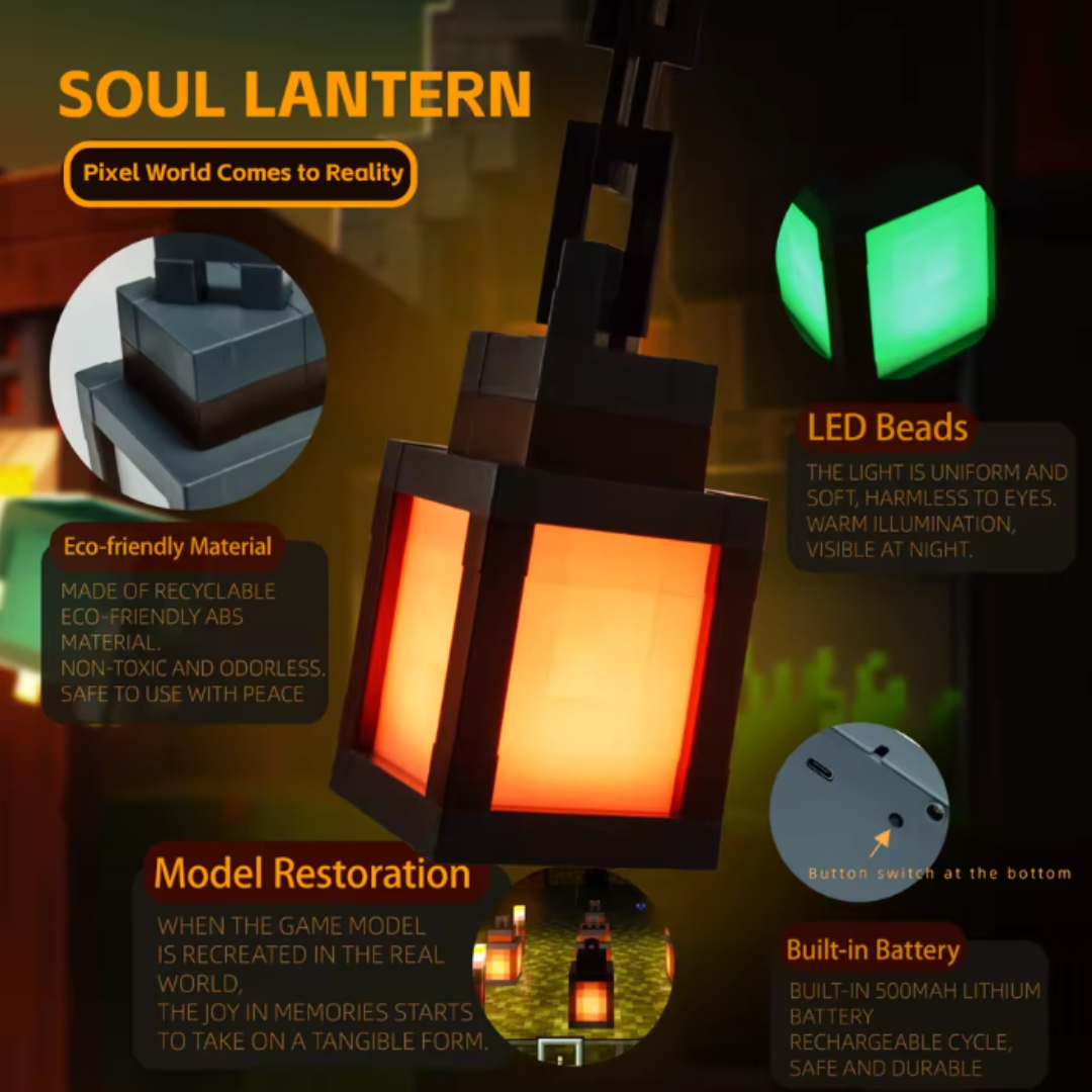 Rechargeable RGB Lamp with Pixel Art Style – LumiCraft Soul Light