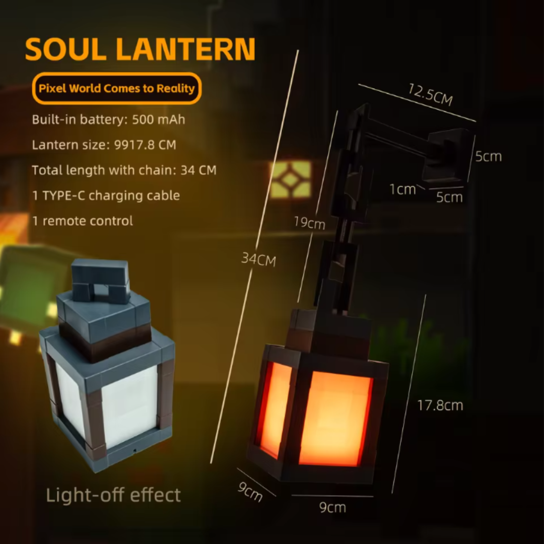 Lámpara RGB recargable con estilo Pixel Art – LumiCraft Soul Light